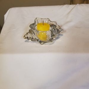 Avon Crystal Seashell Conch Candleholder